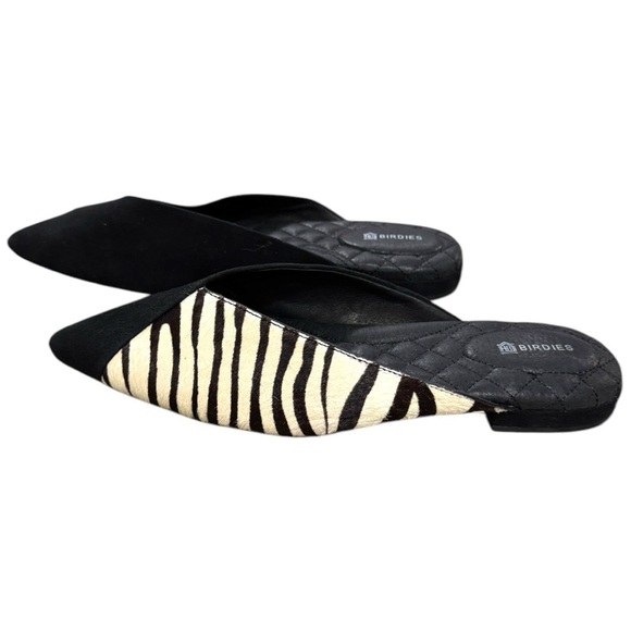 Birdies Swan Slides – Zebra Calf Hair & Suede – Size 7.5 – Excellent Condition - Picture 3 of 6
